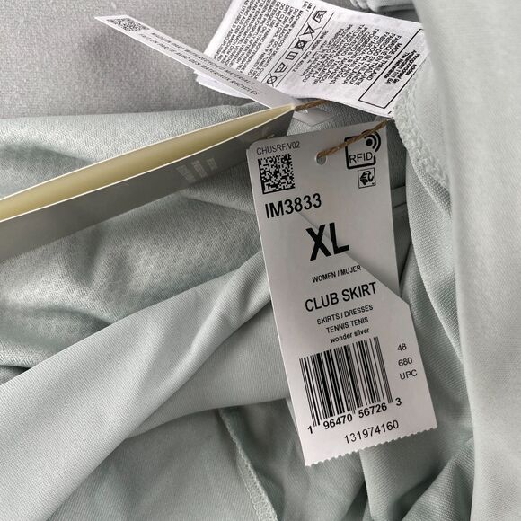 Adidas Club Skirt Womens XL Wonder Silver Tennis Skort AEROREADY Built-In Shorts - Picture 6 of 7